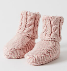 Jiggle & Giggle - Cable Knit Booties Pink