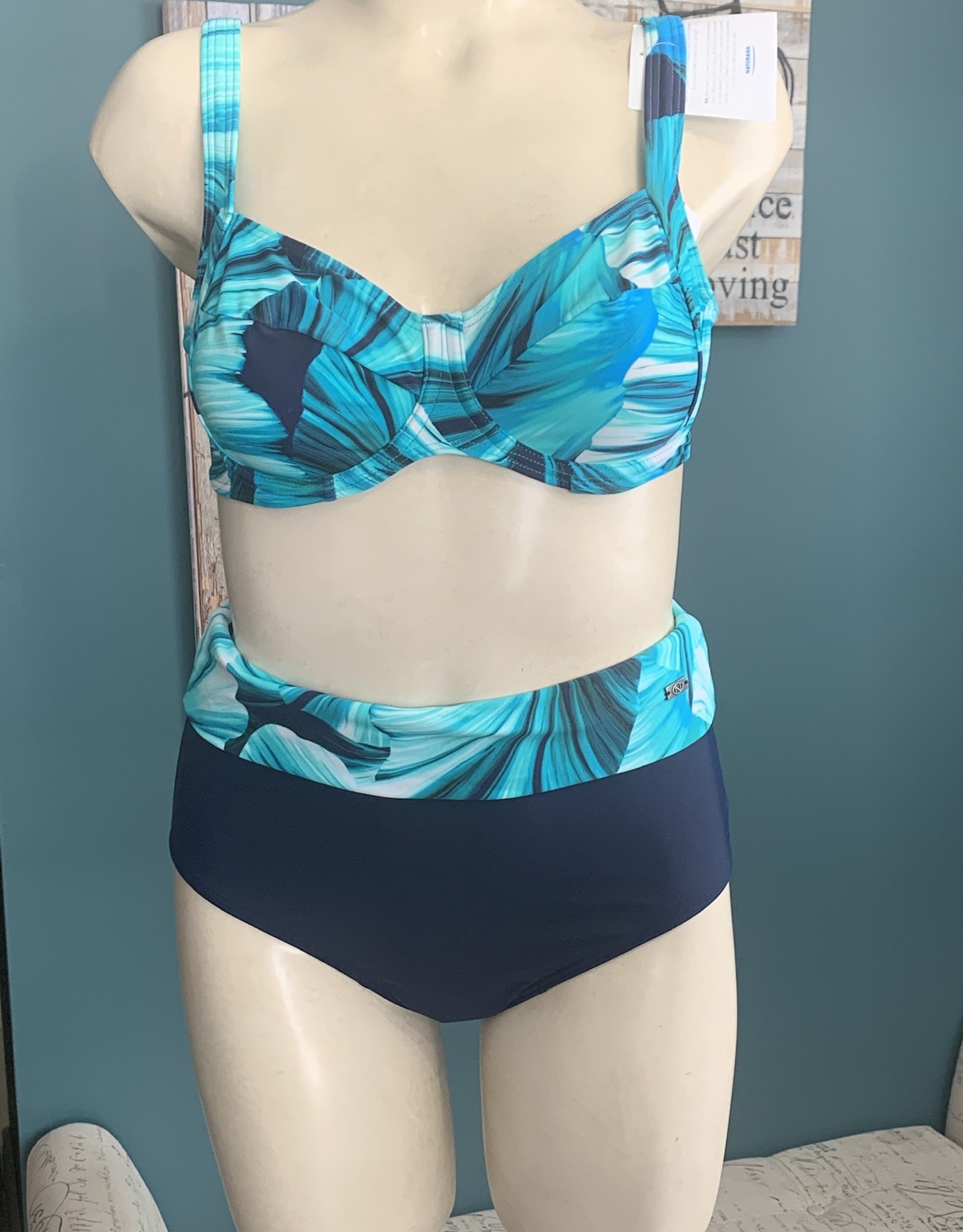 Naturana Sale 72583 Underwire Bikini- Blue Print