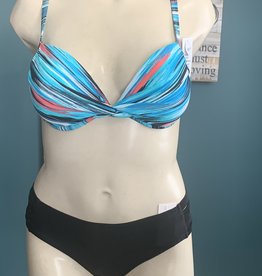 Karmilla Swimwear Turquoise/ Coral Bikini Top B382017