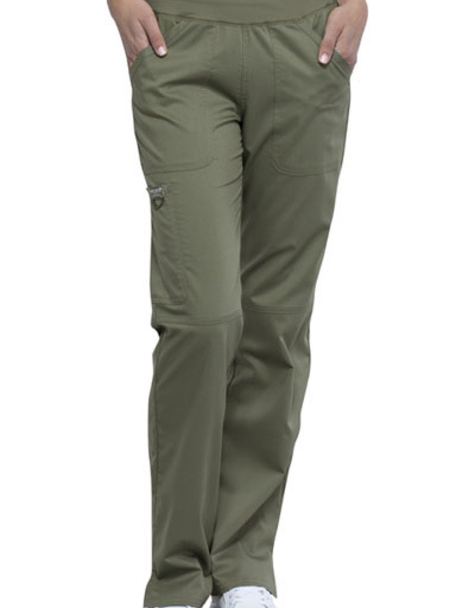 Cherokee Revolution Women's Mid Rise Pull-On Cargo Pants w/ Four Pockets(Tall)