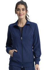 Cherokee Infinity Women's Zip Front Warm-Up Jacket w/ Collar (Plus Size)