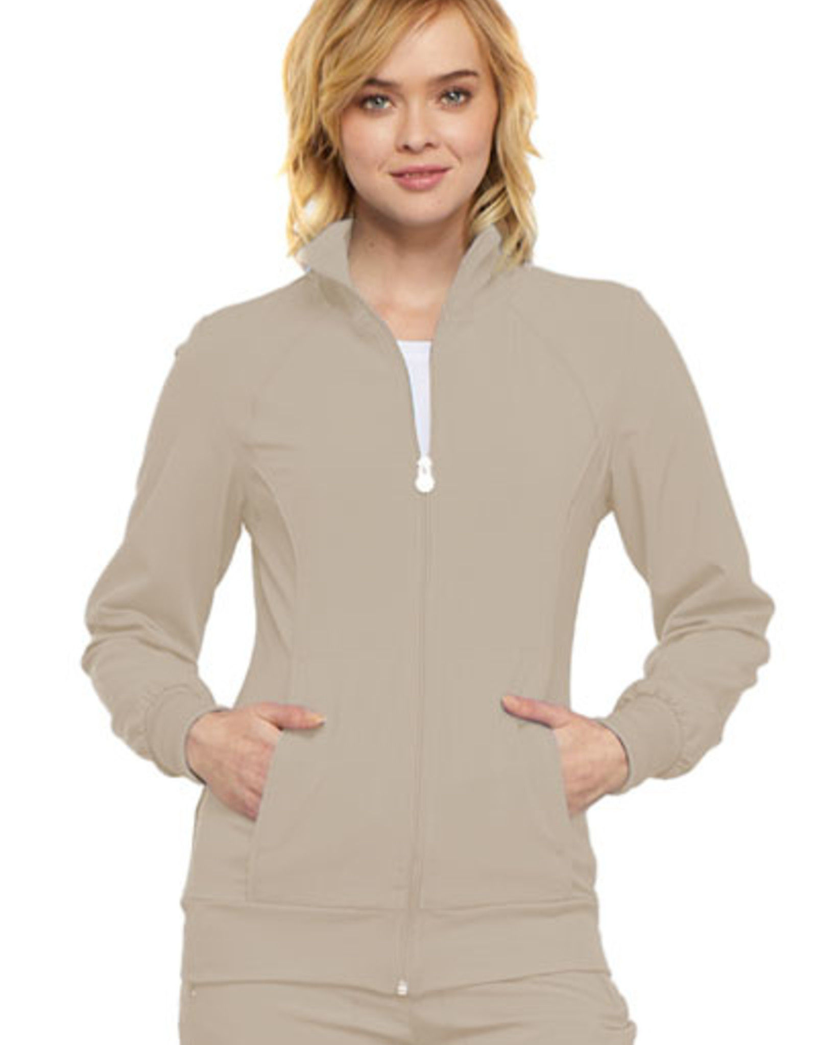 Cherokee Infinity Women's Zip Front Warm-Up Jacket w/ Collar (Plus Size)
