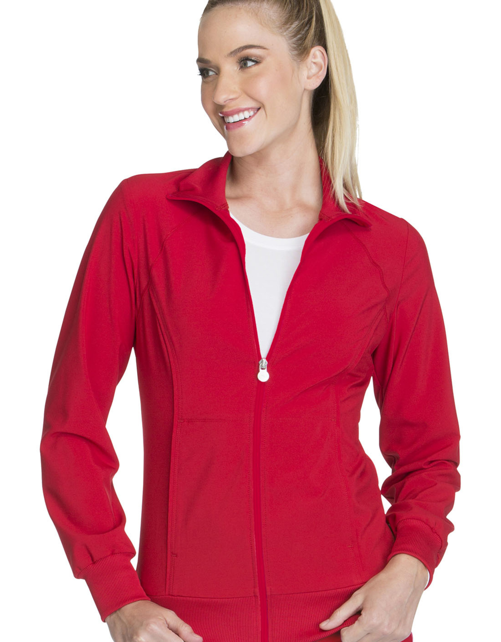 Infinity Women's Zip Front Warm-Up Jacket w/ Collar (Plus Size)