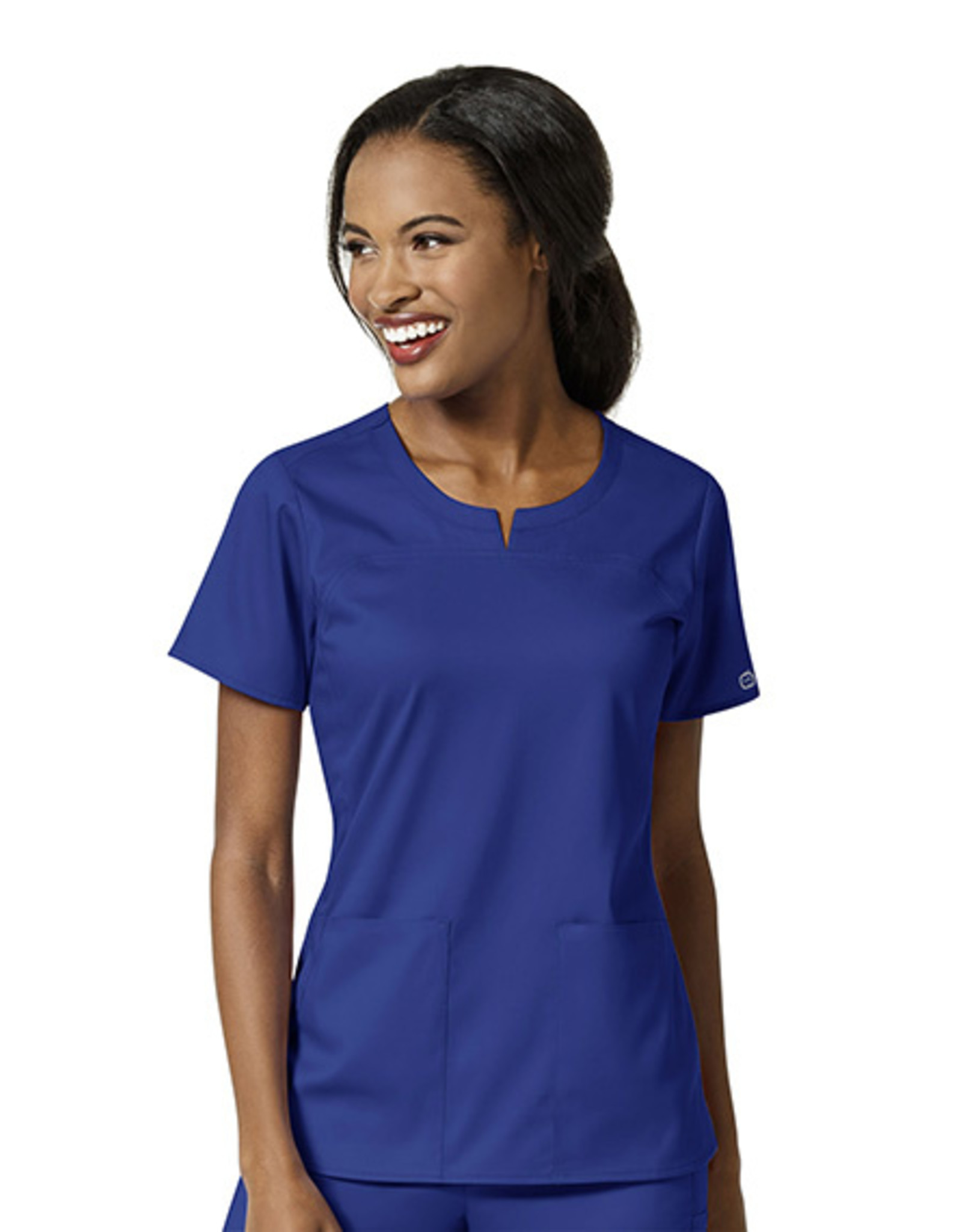 WonderWink Women's Pro 4 Pockets Notch Neck Top (Regular) - Just Scrubs