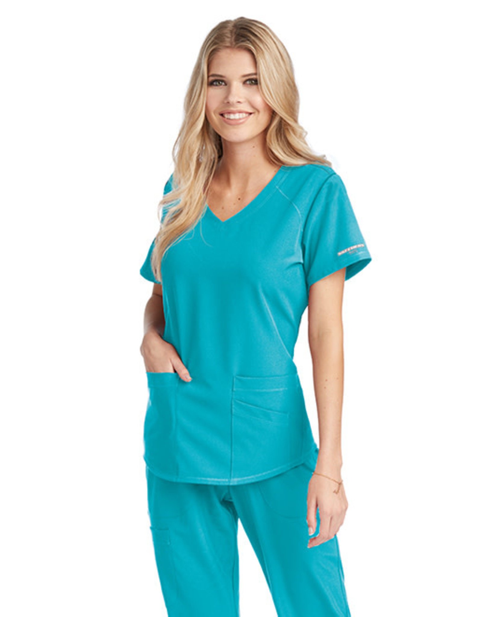 Skechers 3-Pocket Virtual V-Neck Vitality Scrub Top for Women