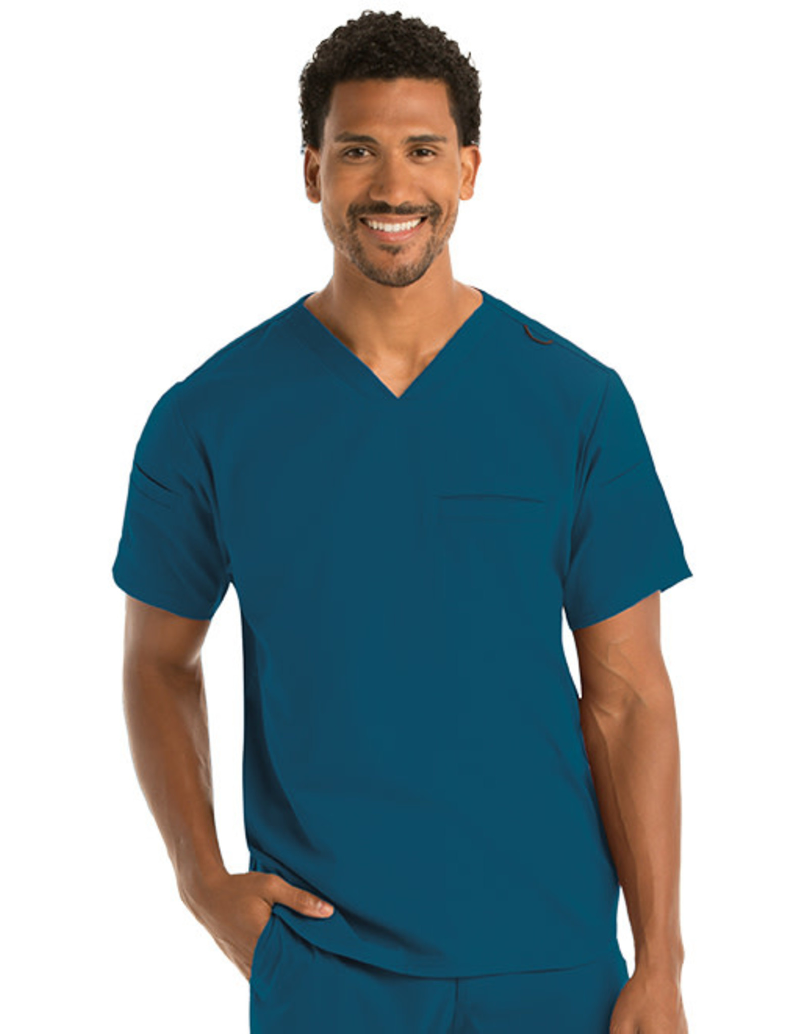 Grey's Anatomy Spandex Stretch Men's Wesley Top - Just Scrubs