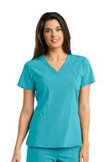 Barco One Women's "Racer" 4-Pocket V-Neck With Princess Seaming (Plus)