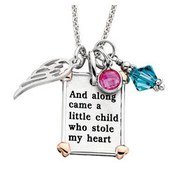 Mommy Chic BJC #C171  Along Came a Little Child pendant