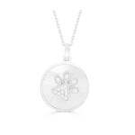 Frederic Sage FS 14KT #P3467W-PB-4WW  DIA .10CT PAW PRINT NECKLACE