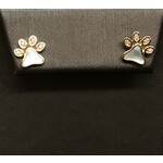 Frederic Sage White Mother of Pearl & Diamond Happy Paw Studs