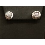 Frederic Sage 18 karat white gold diamond cluster earrings