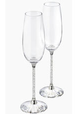 Swarovski Crystalline Toasting Flutes, White #255678