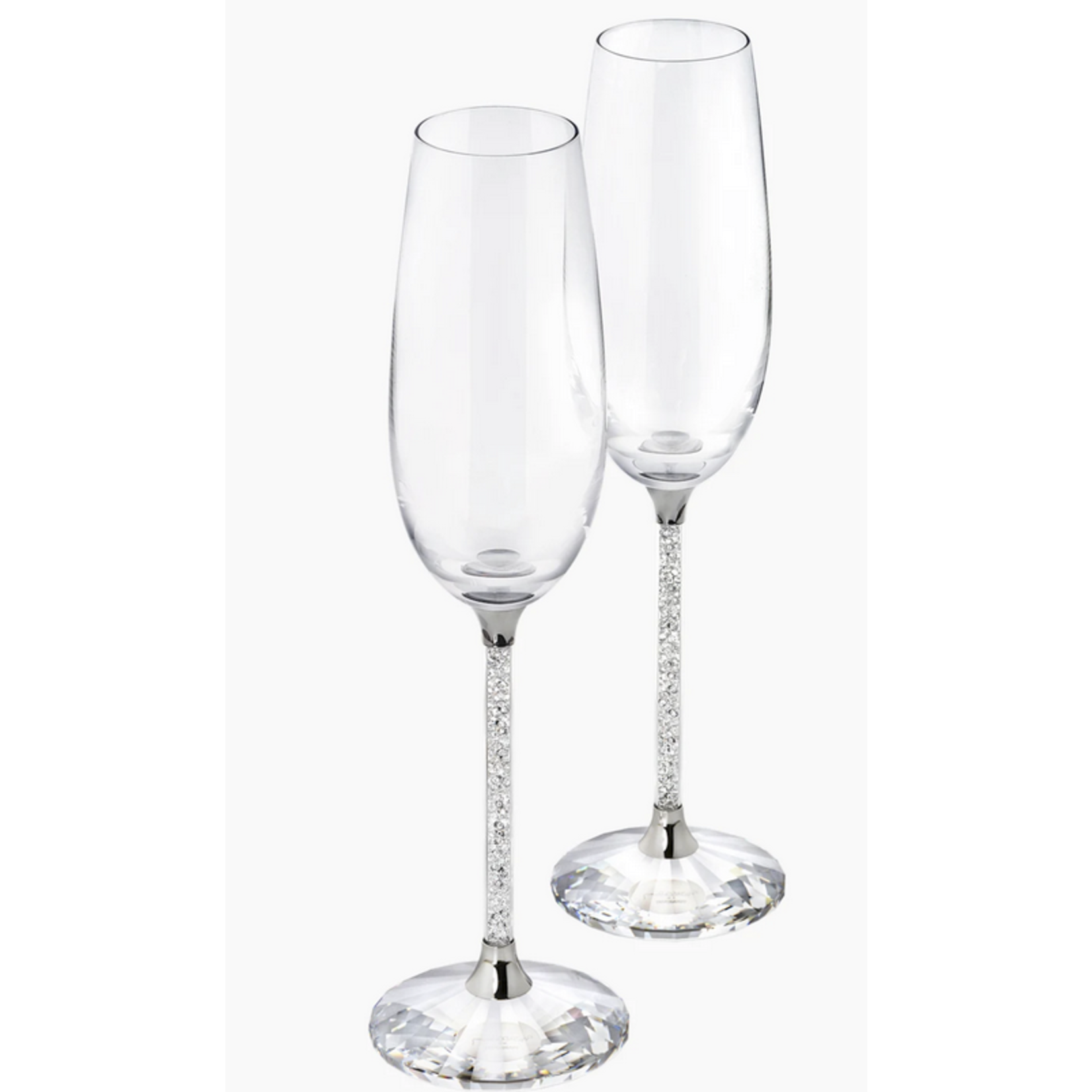 Swarovski Crystalline Toasting Flutes, White #255678