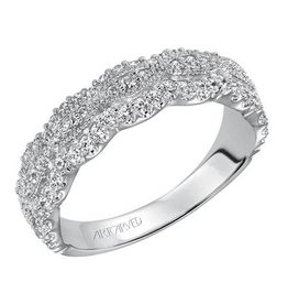 Art Carved Diamond Fashion Anniversay Ring