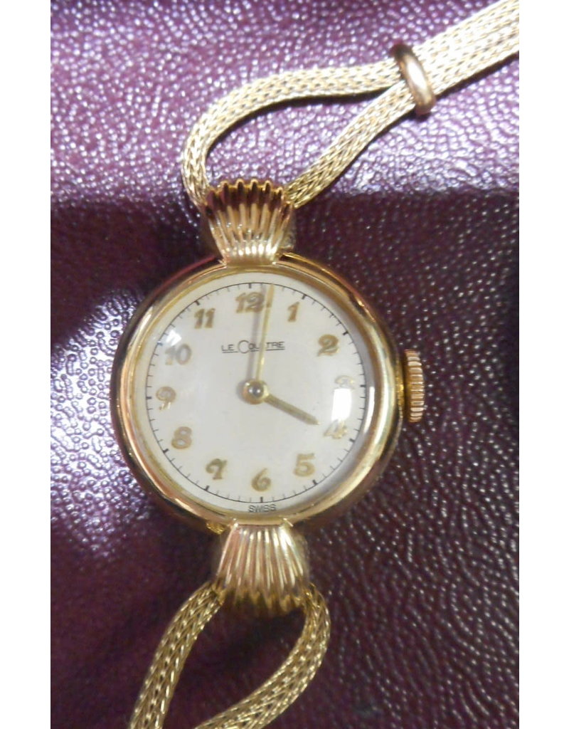 LeCoultre 14KY wrist watch, gold-filled band