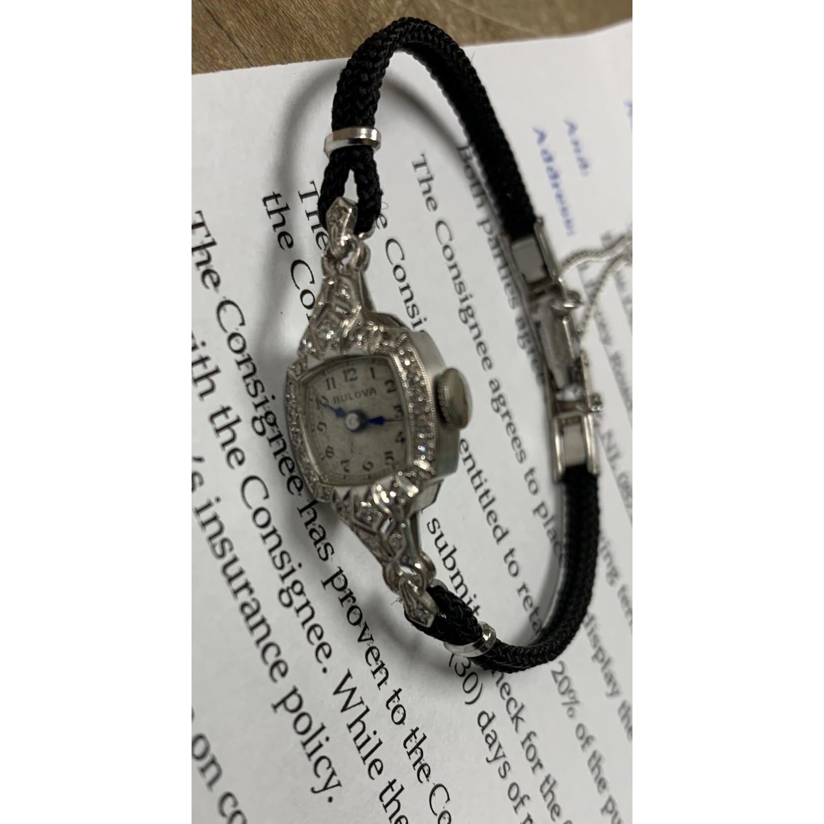 14KW Diamond Bezel Bulova Wrist Watch