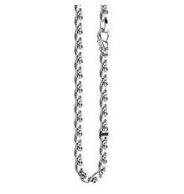 Curb chain Zancan bracelet in sterling silver with stones.