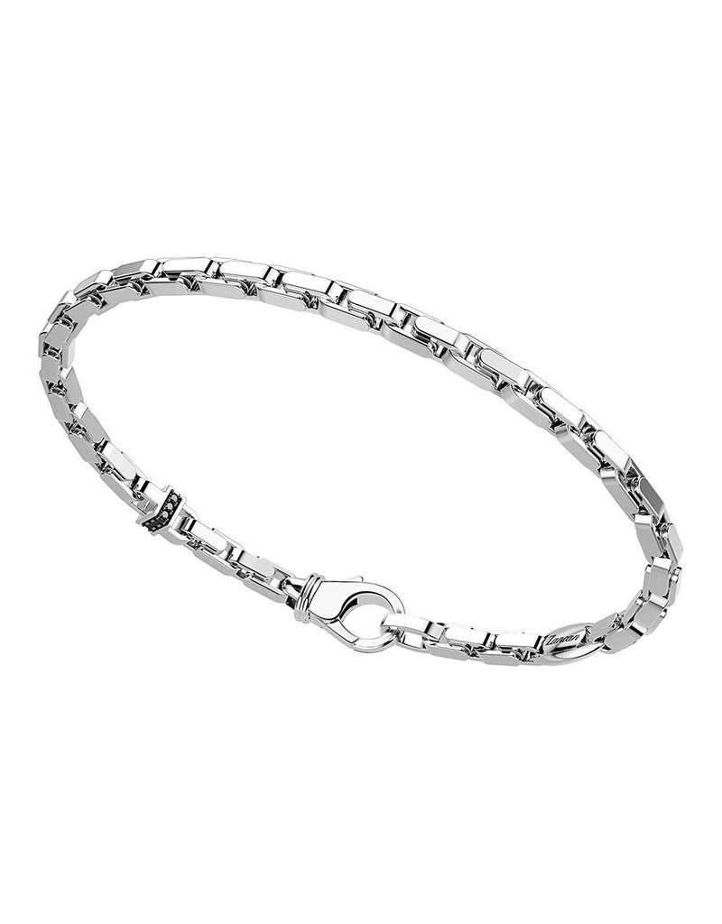 Zancan Zancan #EXB593 Sterling Silver & Black Spinel Bracelet
