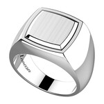 Zancan Zancan #EXA234 Sterling Silver Cushion-Shaped Signet Ring