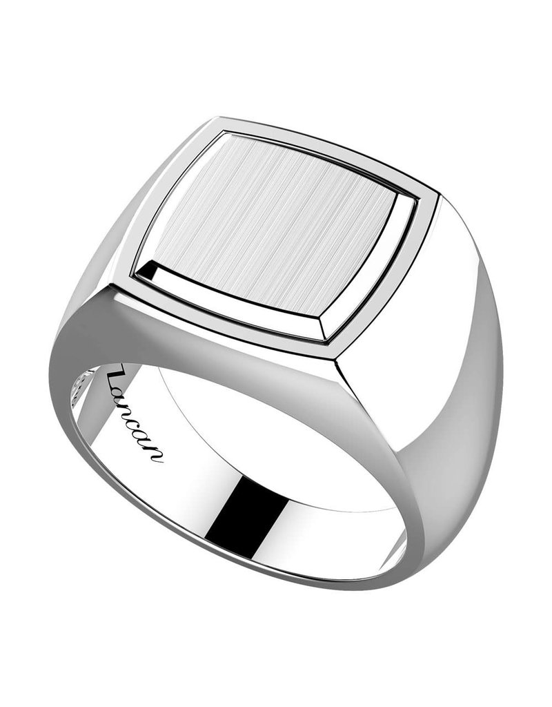 Zancan Zancan #EXA234 Sterling Silver Cushion-Shaped Signet Ring