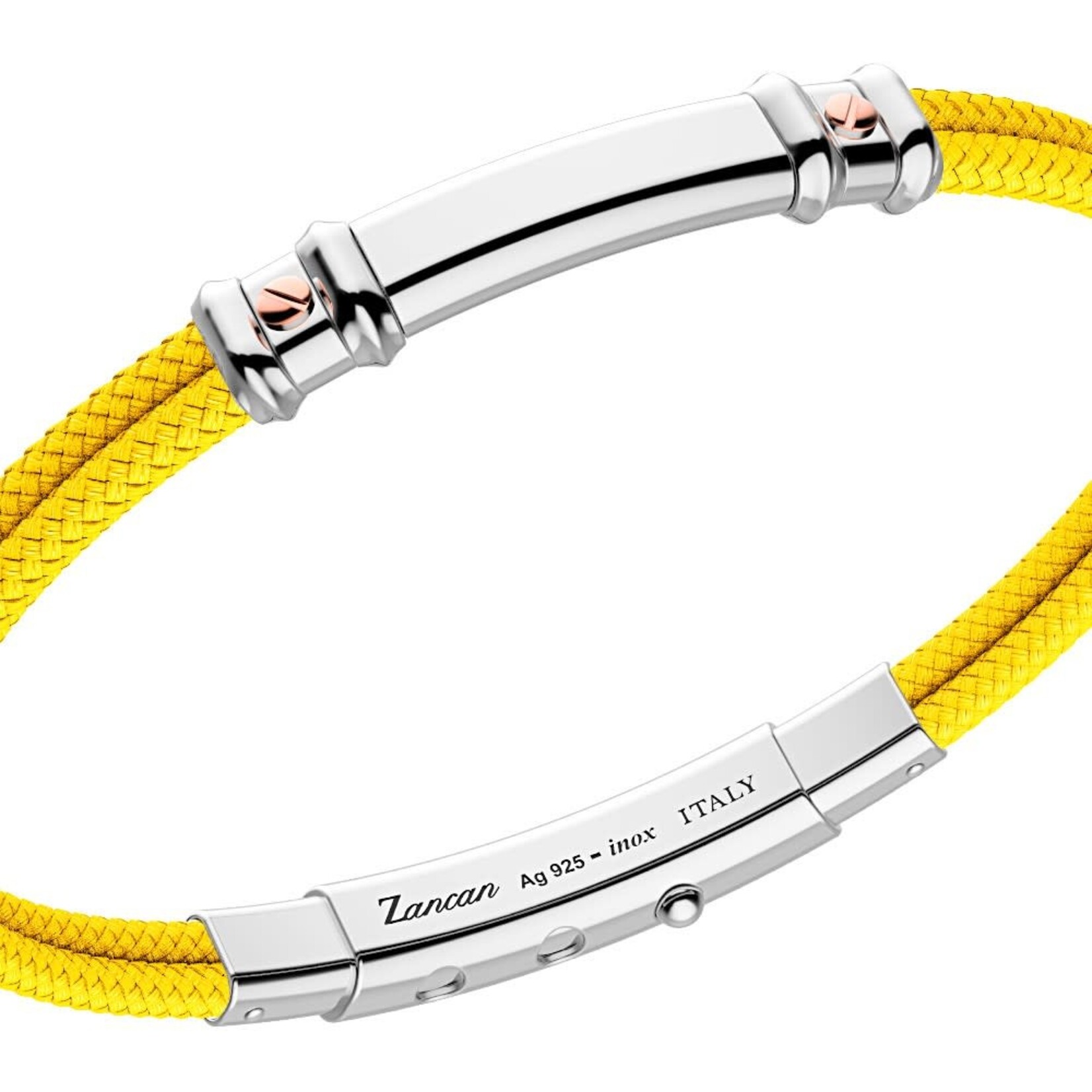 Zancan Zancan #EXB577R-GI Sterling Silver & Yellow Kevlar Bracelet