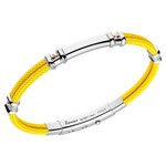 Zancan Zancan #EXB577R-GI Sterling Silver & Yellow Kevlar Bracelet