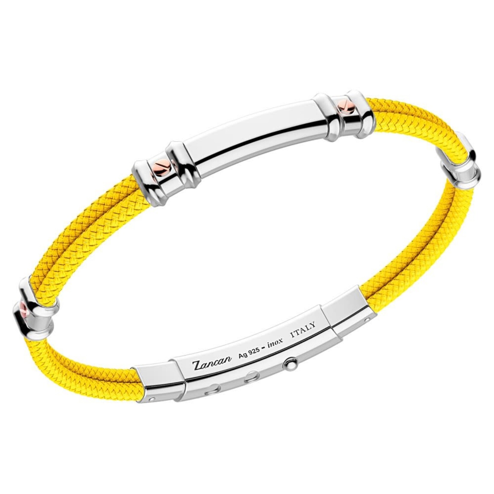 Zancan Zancan #EXB577R-GI Sterling Silver & Yellow Kevlar Bracelet