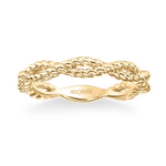 Art Carved Twisted Rope Stackable Band