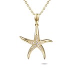 Alamea 14 Karat Yellow Gold Starfish Pendant