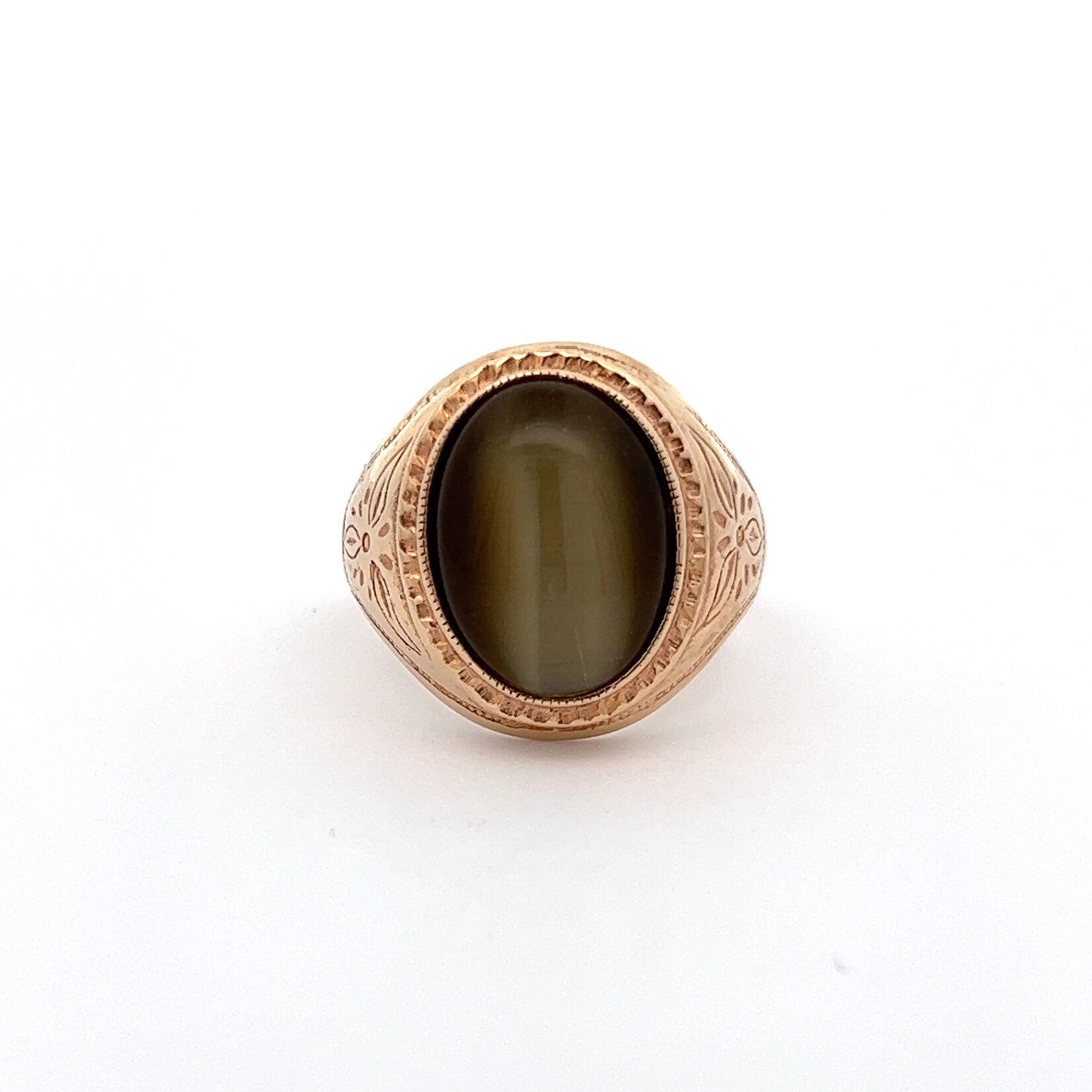 18 Karat Yellow Gold Cat's Eye Ring