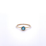 10 Karat Yellow Gold Blue Topaz Ring