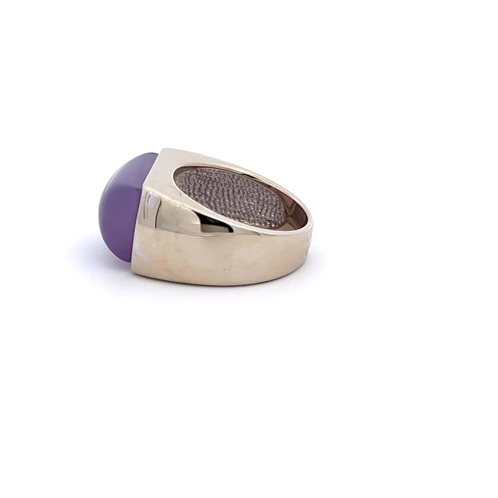 14 Karat White Gold Chalcedony Ring