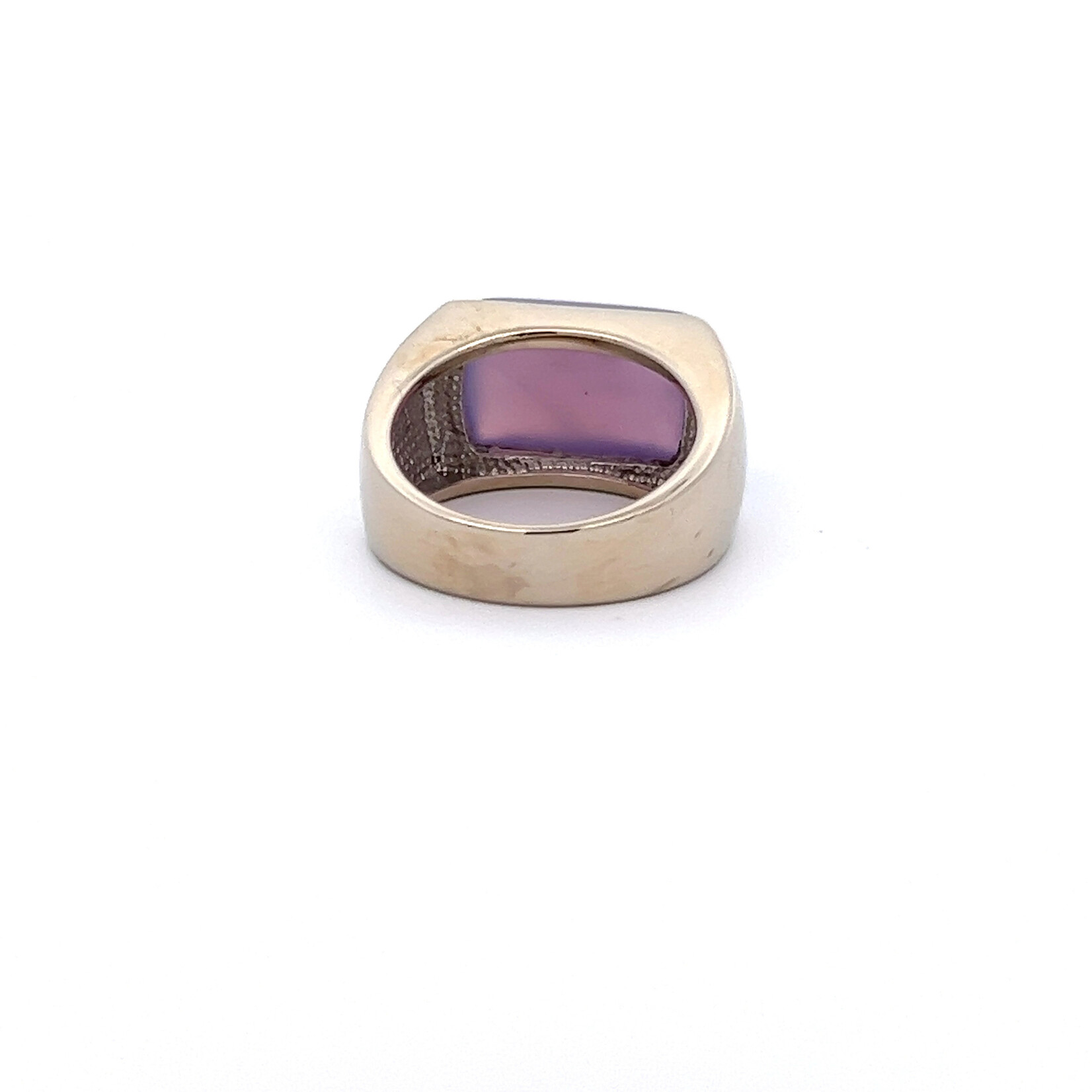 14 Karat White Gold Chalcedony Ring