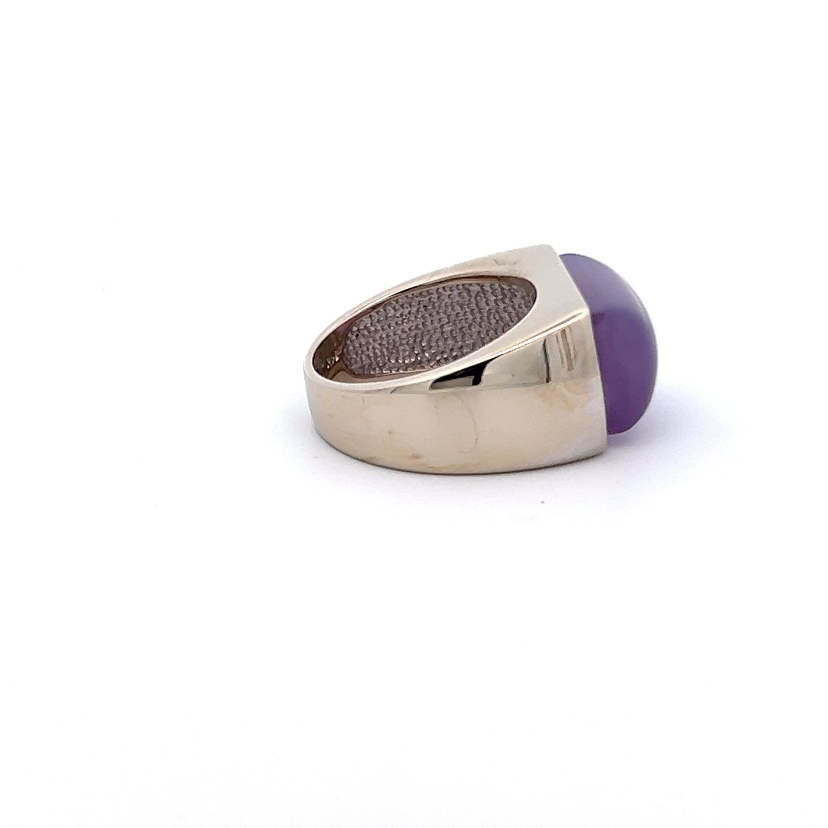 14 Karat White Gold Chalcedony Ring