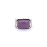14 Karat White Gold Chalcedony Ring