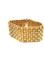 18 Karat Yellow Gold Roberto Coin Diamond & Ruby Bracelet