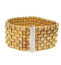 18 Karat Yellow Gold Roberto Coin Diamond & Ruby Bracelet