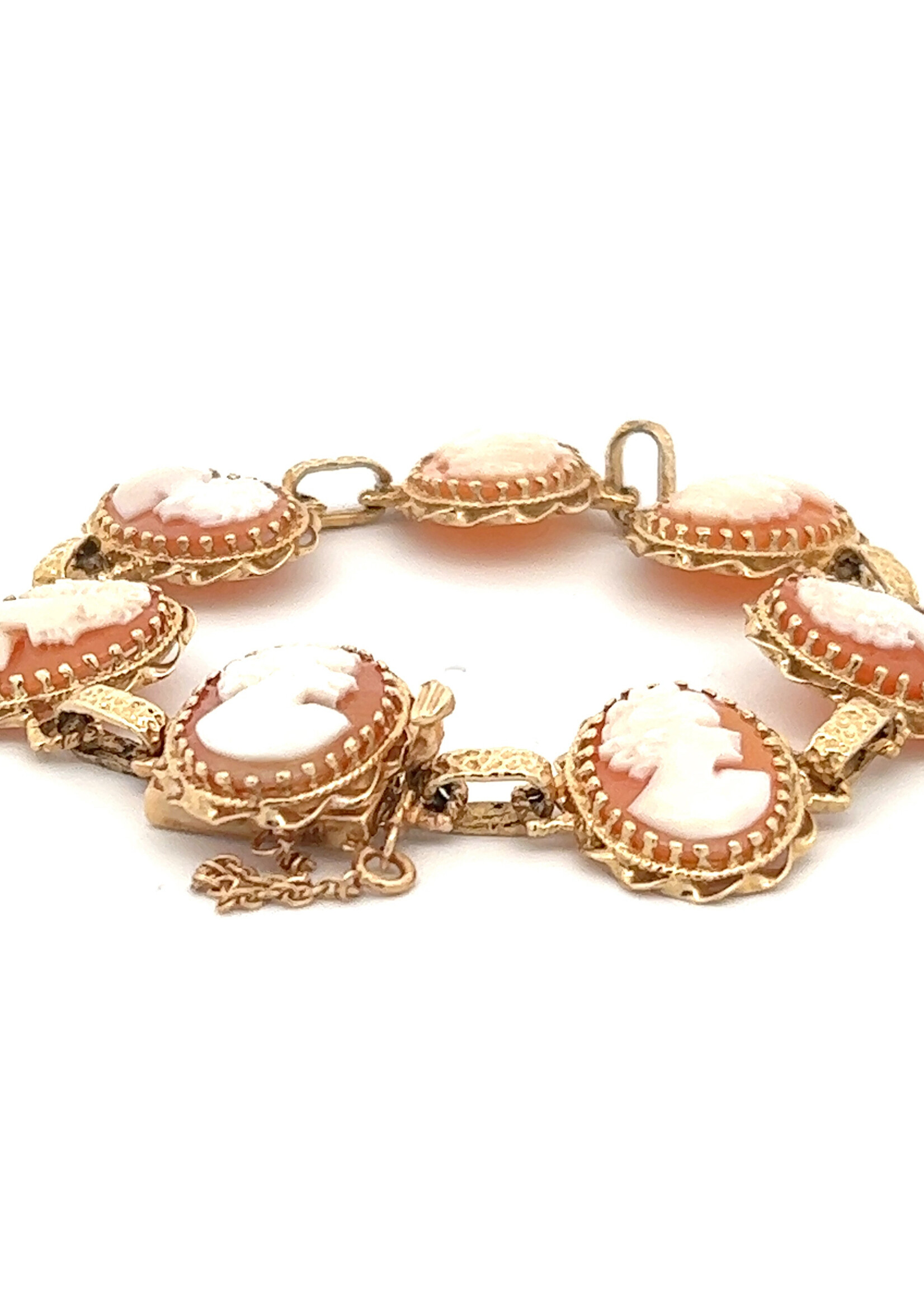 14 Karat Yellow Gold Cameo Bracelet Blase DeNatale Jewelers