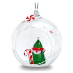 Swarovski Holiday Cheer Santa Elf Ball Ornament