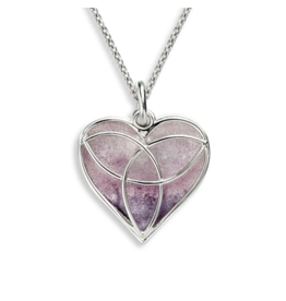 Nicole Barr Sterling Silver 2-Piece Purple Heart Celtic Necklace