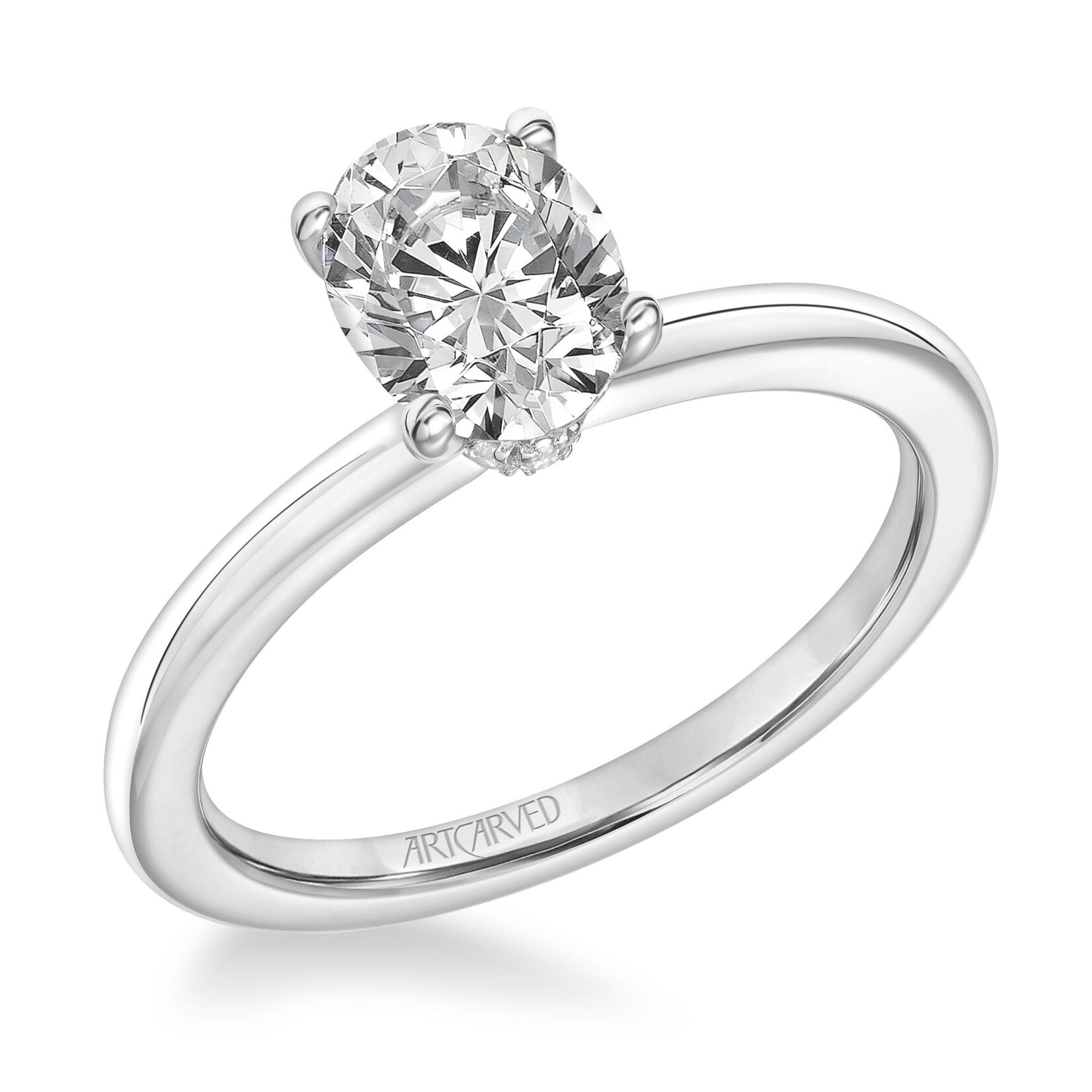 Art Carved Art Carved #31-V815ERW Hidden Halo Diamond Engagement Ring