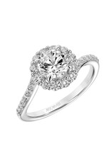 Art Carved Art Carved Bypass Diamond Halo Engagement Ring #31-V888