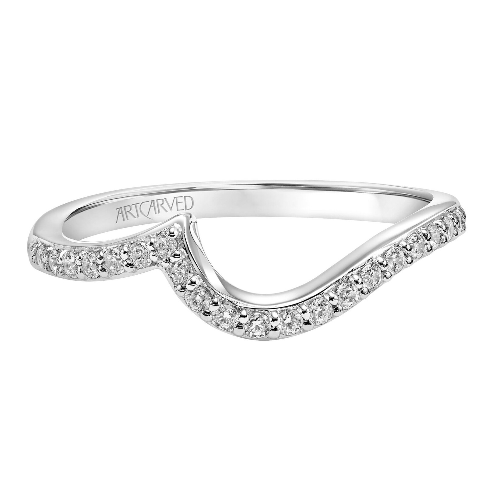 Art Carved Art Carved Contemporary bypass diamond wedding band