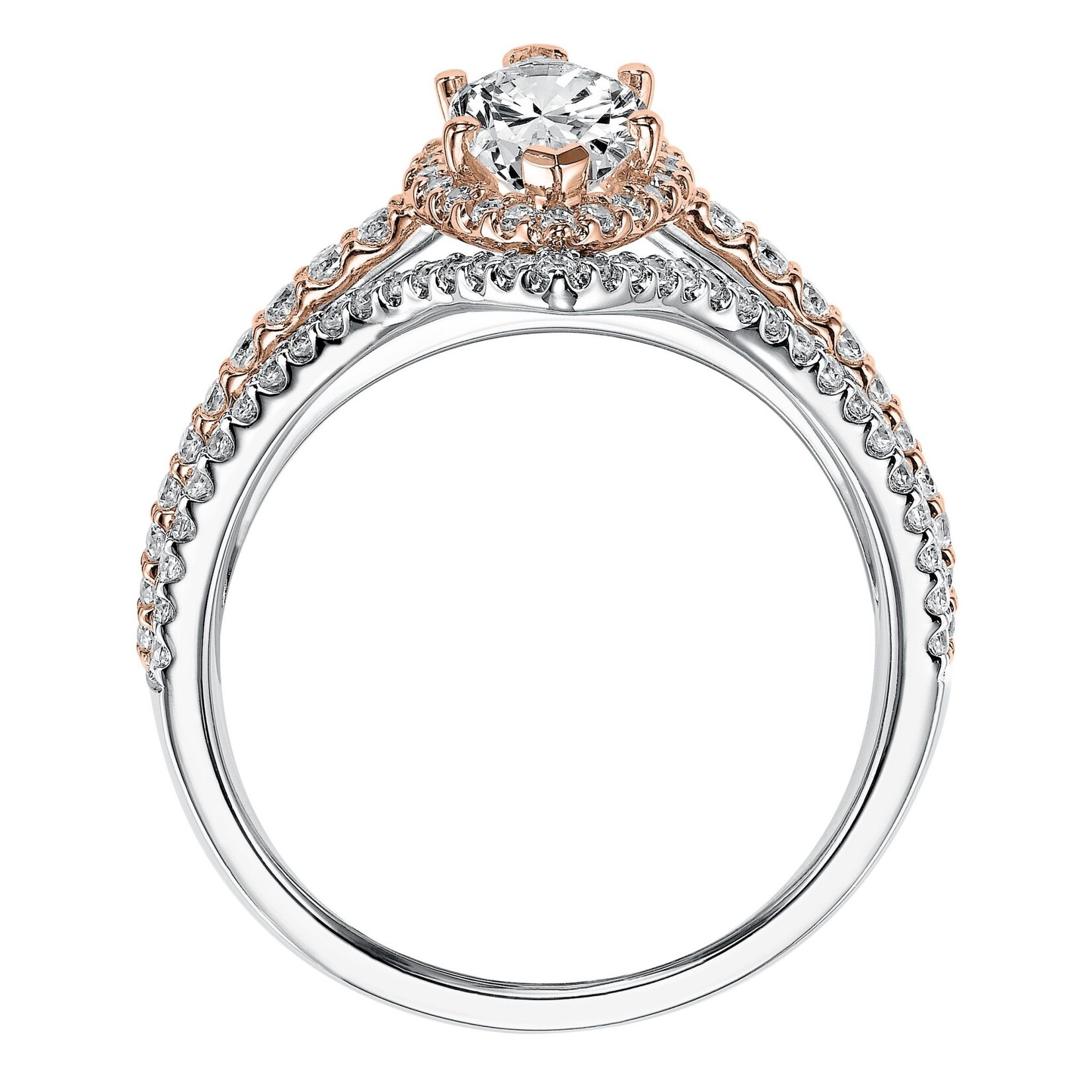 Art Carved Art Carved Contemporary Double Marquise Halo Engagement Ring  #31-V549