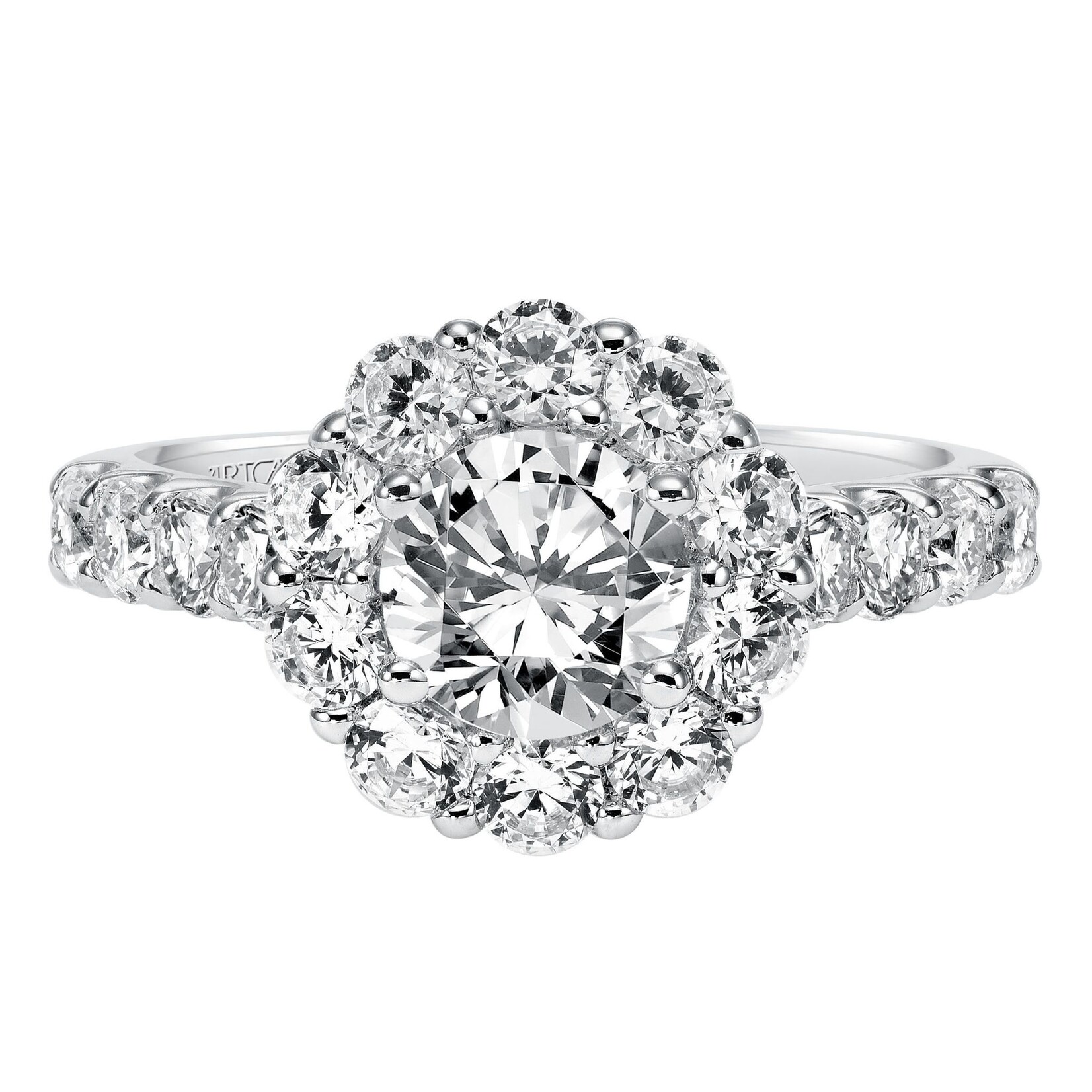 Art Carved Classic Halo Engagement Ring Art Carved #31-V332ERW-E