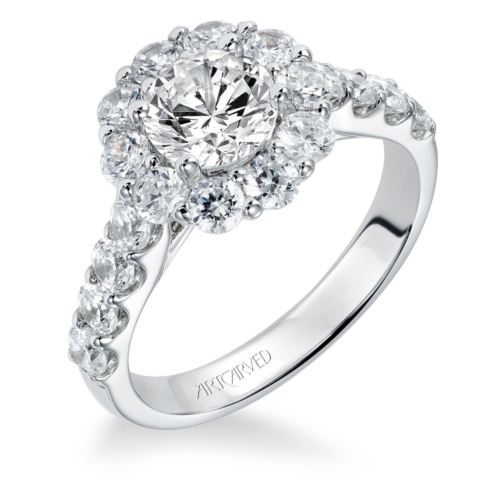 Art Carved Classic Halo Engagement Ring