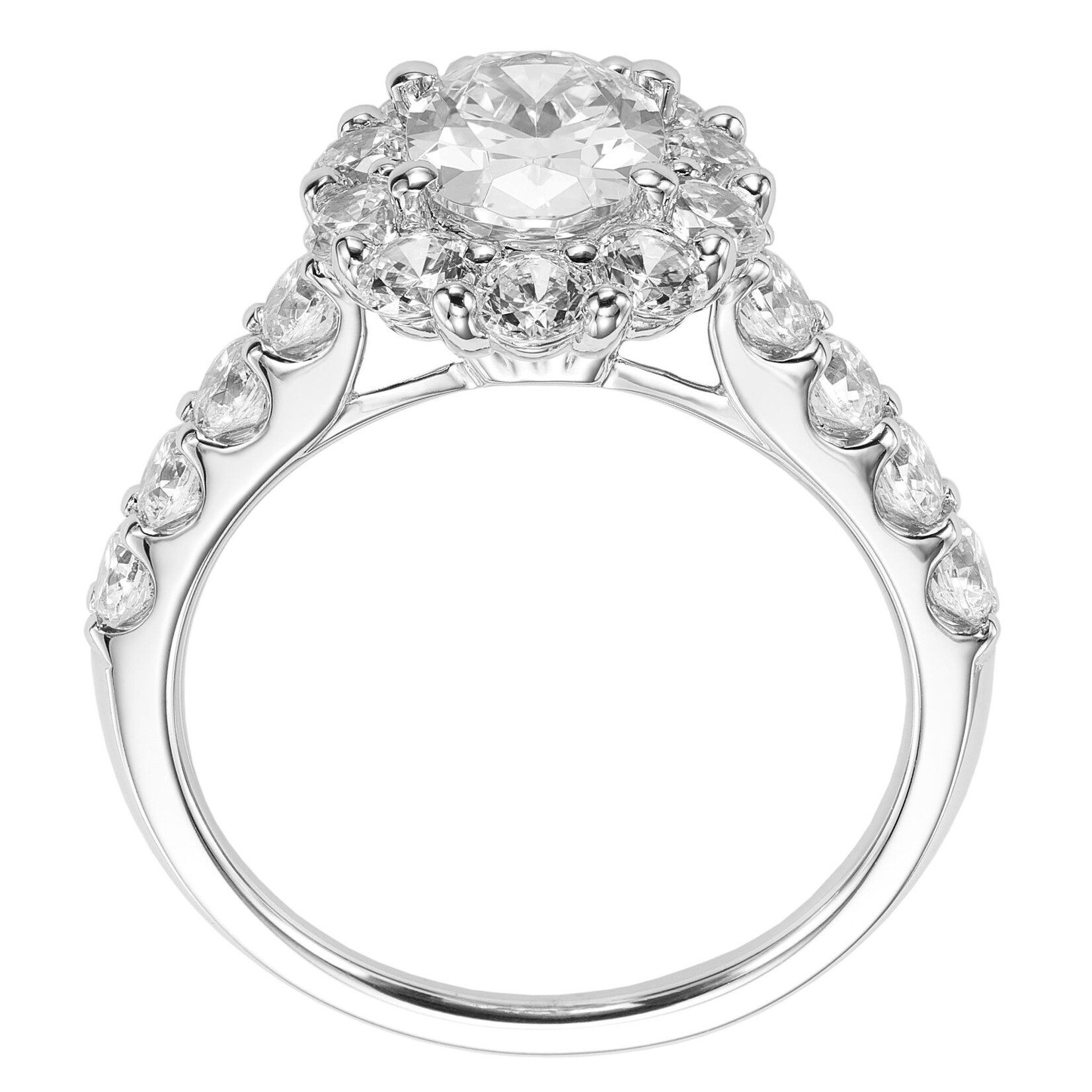 Art Carved Classic Halo Engagement Ring
