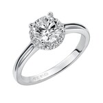 Art Carved Classic Diamond Halo Engagement Ring