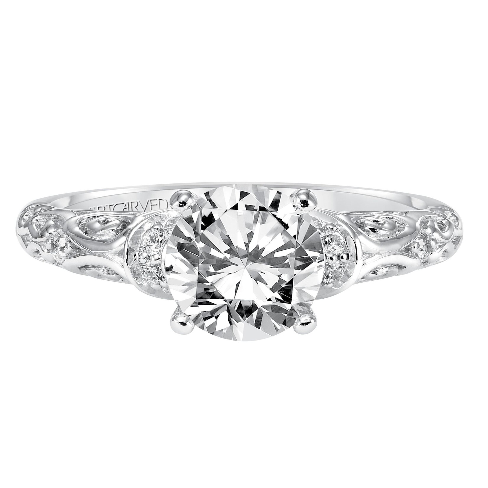 Art Carved ArtCarved Vintage Carved Diamond Engagement Band #31-V284