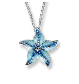 Nicole Barr Sterling Silver Blue Starfish Pendant